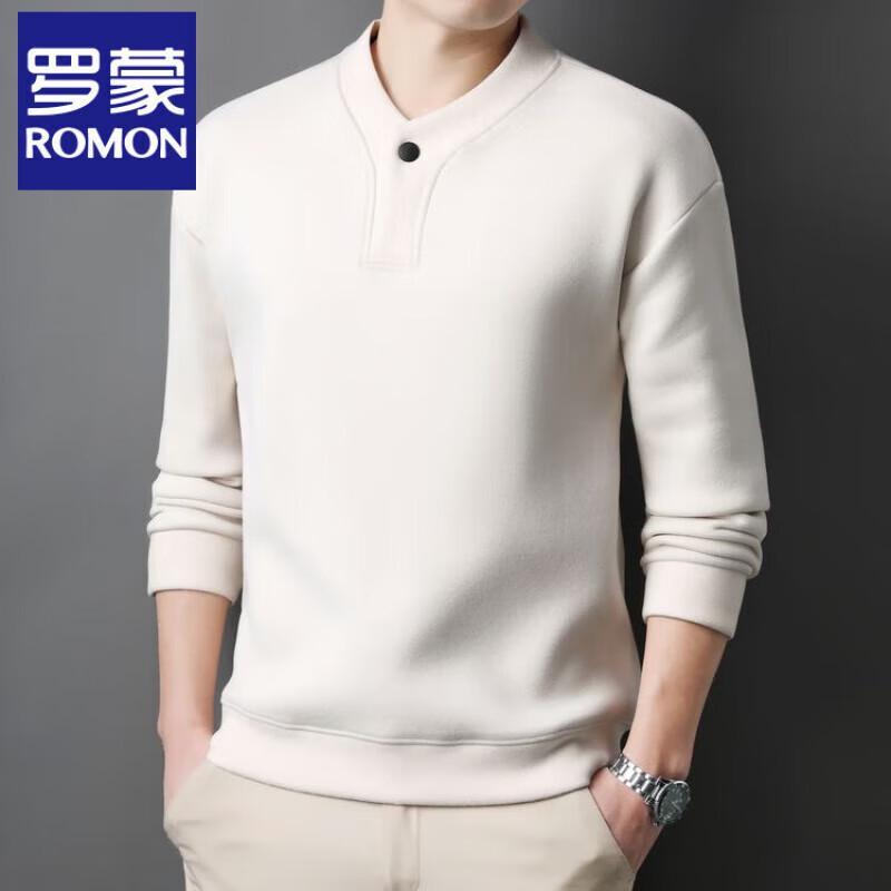 Romon Men's Half-High Collar Thermal Long-Sleeve T-Shirt