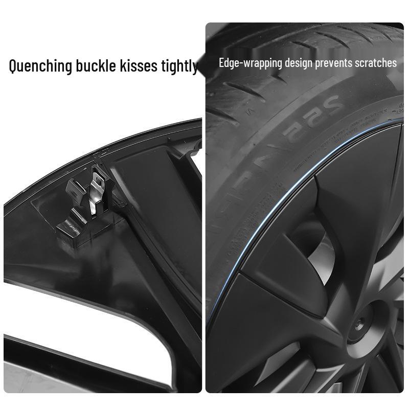 19palcový černý dekorativní kryt náboje kola pro kola Tesla Model Y