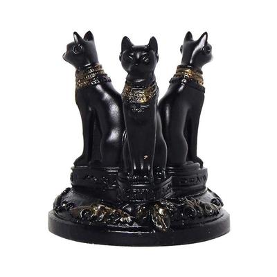 Egyptische Bast Kat Kristallen Bol Display Standaard, Hars Beeldje Huisdecoratie