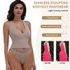 Shapewear Bodysuits for Women Sexy Sleeveless Halter Tops Summer V Neck Leotard Going Out Backless Bodycon One Piece Body Shaper