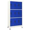 VidaXL Locker Cabinet Grey and Blue 90x45x180 Cm Steel 339810