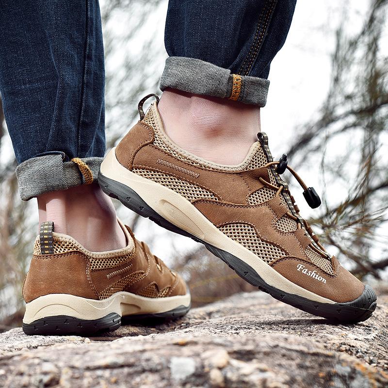 Luxury Brand Newest Summer Mens Sneakers Retro Men Hiking Shoes Lightweight Mesh Breathable Walking Outdoor Footwear Casual Flats