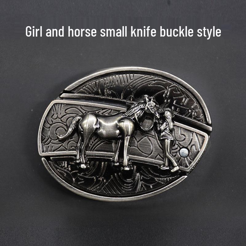 Men's Casual Punk Alloy Knife Buckle Belt