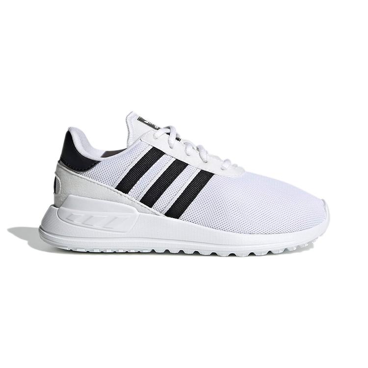adidas Originals La Trainer Lite Fabric Breathable Low Top Sports Casual Shoes White Black Children Aged 3 7 Years Old FW0583