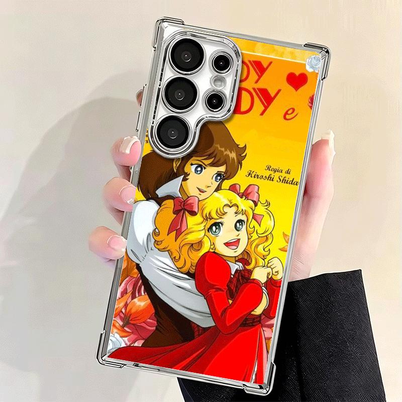 Süßes 90er Jahre Cartoon Beschichtetes Handyhülle Für Samsung Galaxy S24 S25 FE S26 Edge S23 Ultra S22 S21 Plus S20 Anti-Fall Airbag Abdeckung