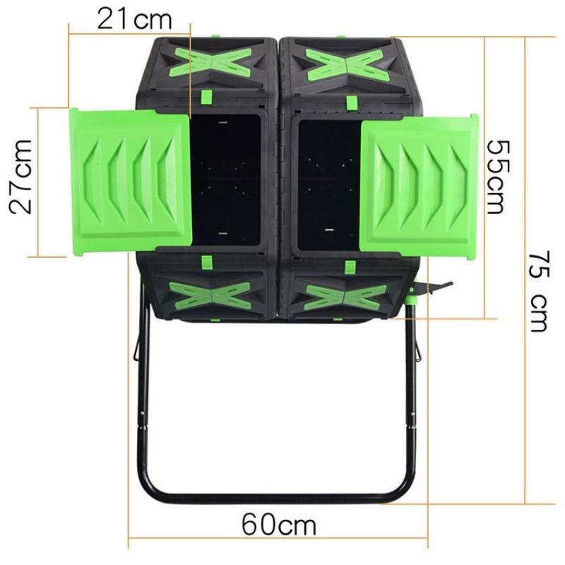 Compost Bin Garden Double Warehouse Gate Compost Inverted Compost Bucket