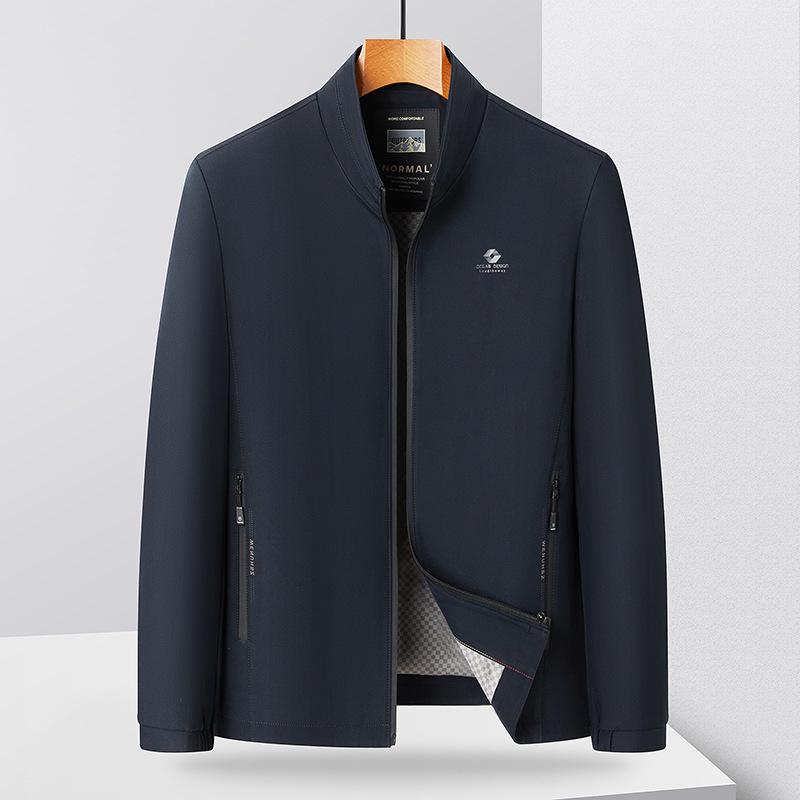 Męska kurtka biznesowo-casualowa ze stójką - Kolekcja Jesień 2025 dla osób w średnim i starszym wieku