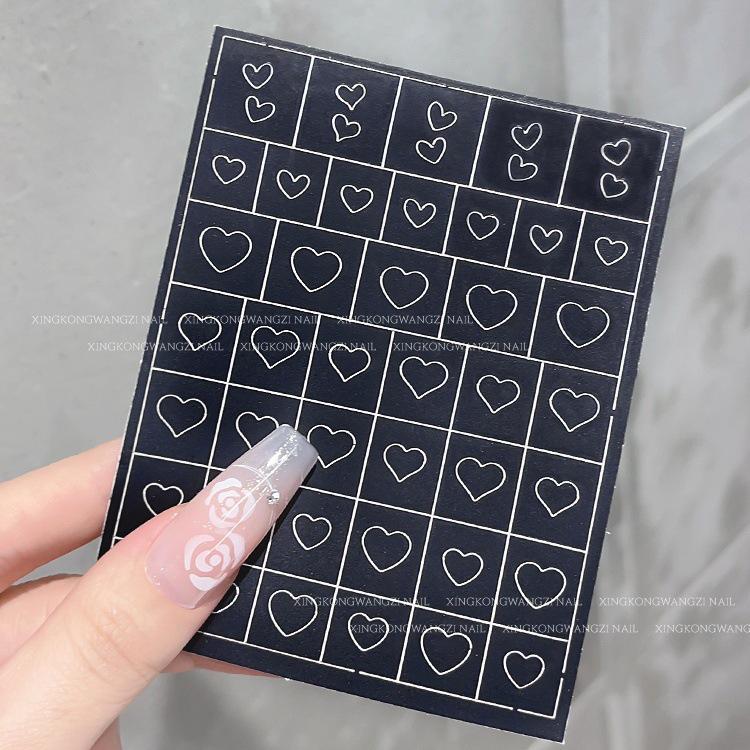 

Наклейки-трафареты для нейл-арта «Снежинки» - Рождественский французский омбре, аэрография