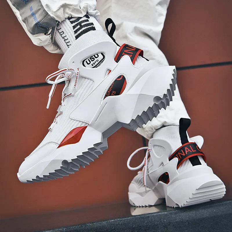 Schuhe Herren Tenis Sneakers Herren Trainer Atmungsaktiv Paar High-Top Loafer Schuhe Atmungsaktive Gezeiten Sport Laufschuhe für Herren