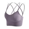 European & American Plus Size Criss-Cross Back Sports Bra - Wire-Free, Shockproof Yoga & Running Bra for Women