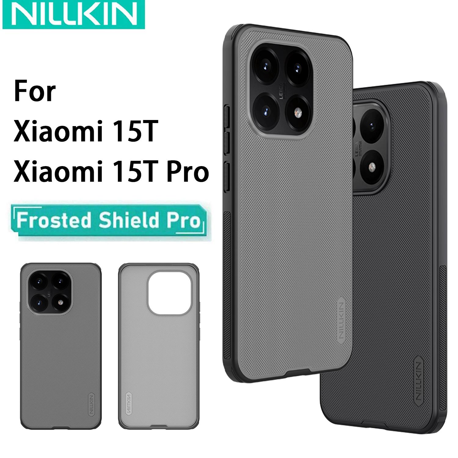 Nillkin Transparent Black For Xiaomi Mi 15T Pro Phone Case Super Frosted Shield Pro Hard Pc+Tpu Shell Shockproof Back Cover