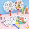 Kids' DIY Wooden Hand Fan Painting Kit - 10 Sets