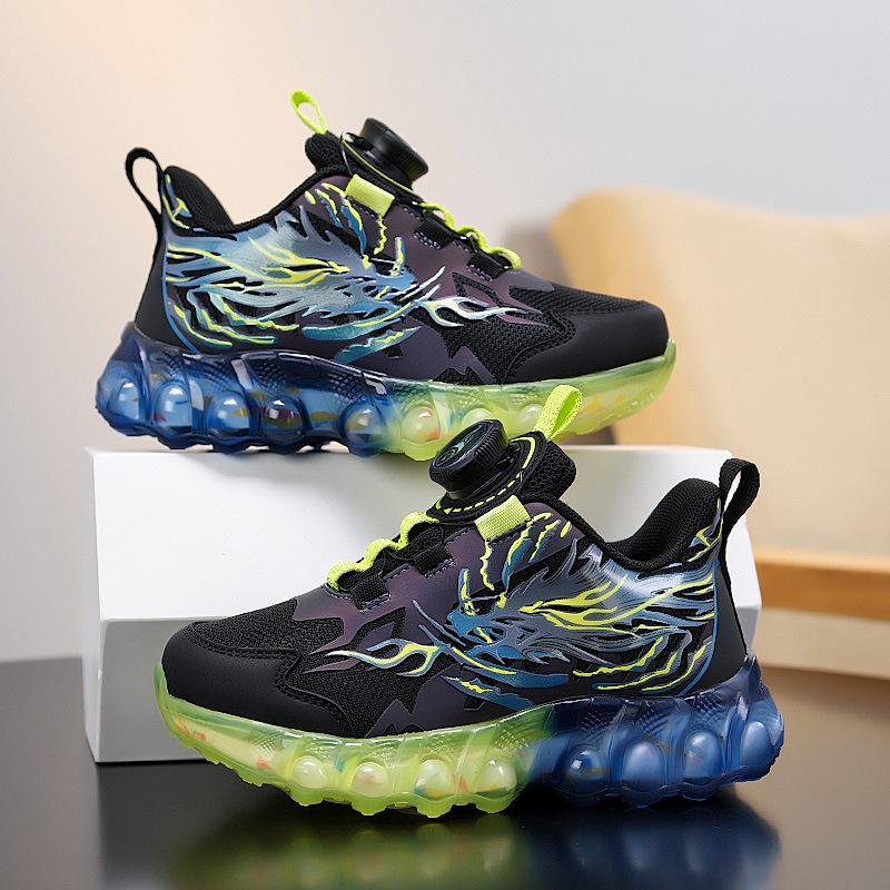 Atmungsaktive Sportschuhe für Jungen Herbst 2025 mit Drehverschluss zum Laufen