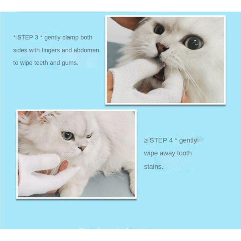 Horký! Dvouprstý kartáček na zuby pro domácí mazlíčky Pes Kočka Nástroje na čištění ústní dutiny Rukavice na zuby pro štěňata Kojení