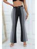 2026 Women's European American Flare Wide-Leg Jeans with Patchwork Elastic Fashion