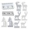 Professional Silicone Christmas Tree Standing Elk Mold Easy Demolding Design Candle Holder Mold for DIY Projects