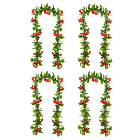 

Букет искусственных цветов Яркий Реалистичный Искусственный Ротанг Искусственный Шелковый Букет Свадебная Вечеринка Домашнее Украшение красный