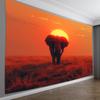 African Elephant Sunset Tapestry Wall Hanging Boho Safari Wildlife Print Decoration 180x280cm Room Decor Gift