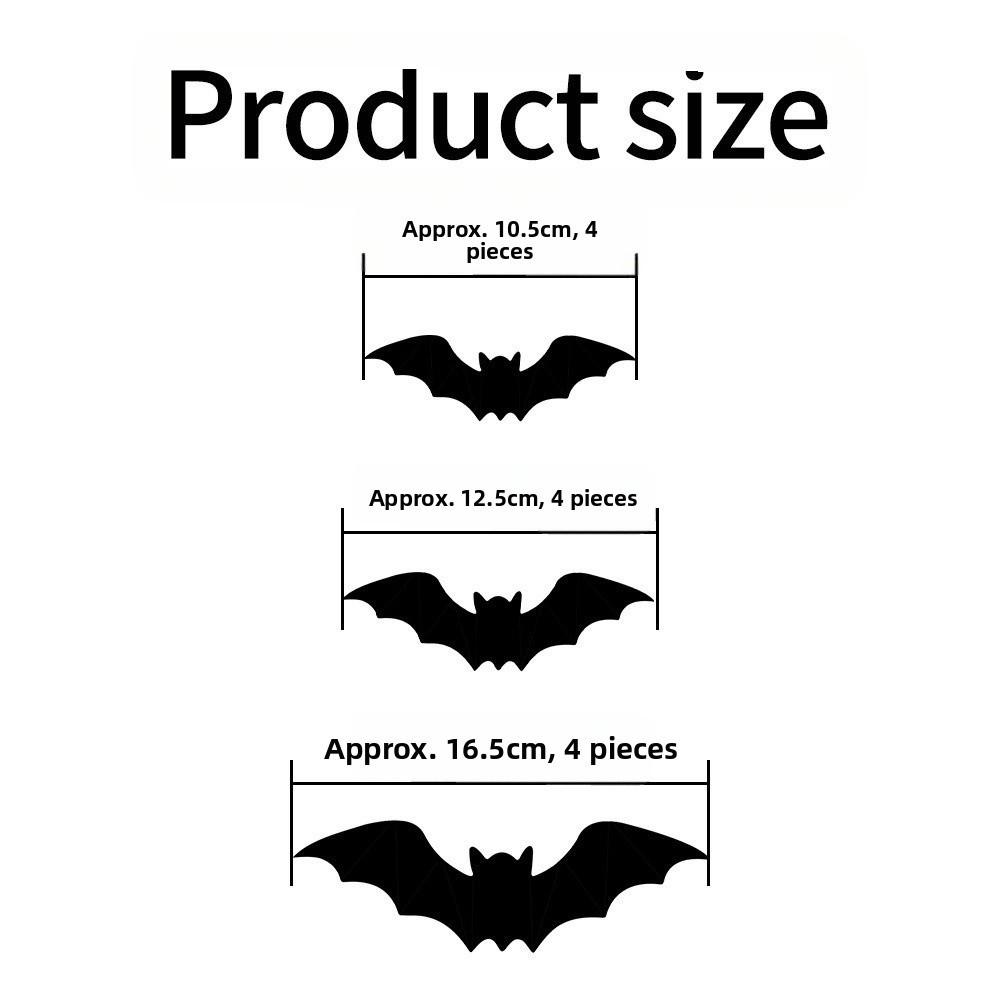 3D Bat LED Decoration Removable LED Lighted Stickers Creative Glow in the Dark Wall Stickers Spider Atmosphere Halloween Decor