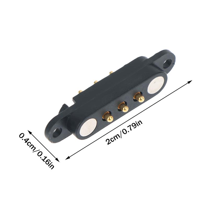 1 Pcs Dc 12V 3A Waterproof Magnetic Pogo Pin Connector 3P 4P Pin Pogopin Male Female Spring Loaded Dc Power Socket