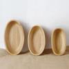 Flat Bottom Japanese Salad Bowl Stackable Fruit Platter Multi-Sized Wooden Tableware Tray  Nuts