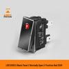 Lanbo 2810.5 High Current 16A Waterproof Metal Rocker Switch with Light, 5V-24V/220V, Two-Position