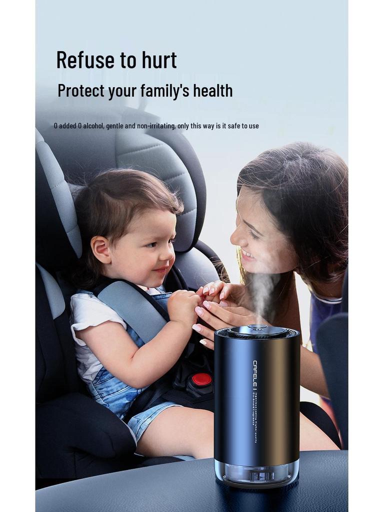 Kafeile Dual-Use Smart Air Freshener: Osmanthus Cologne Fragrance Automatic Spray Essential Oil Diffuser for Car & Home.