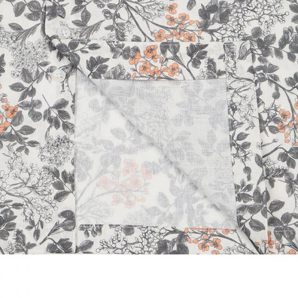 Renoma Regular Fit Vintage Botanical Print Long Sleeve Shirt Rpssg1076 Gy