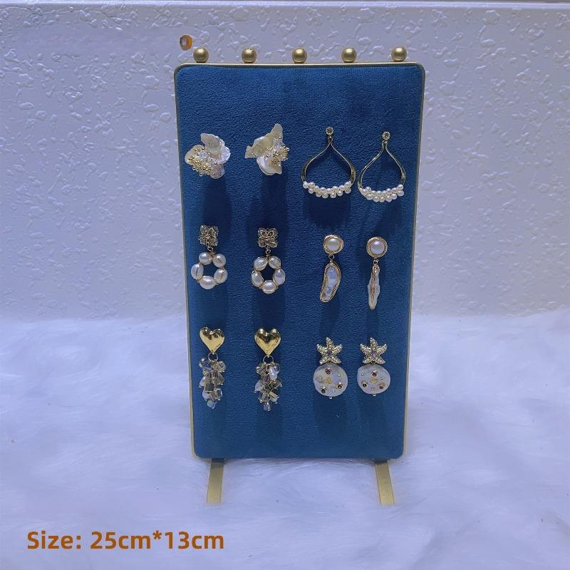 

Luxury Jewelry Displays Rack Counter Earrings Trinket Showcase Stand Large Capacity Necklace Show Holder Live Pictures Props