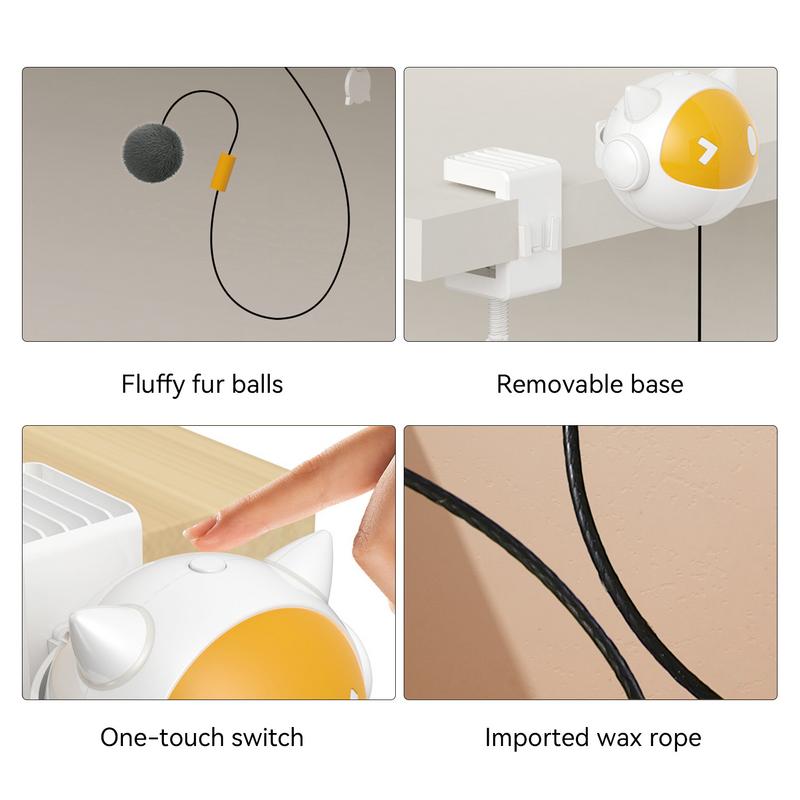 Electric Hang Cat Ball Toy Exercise Kitten Toy Interactive Cat Ball Toys Automatic Cat Toy For Self-Play & Exercise Funny Cat
