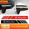 Jwlsk5 2025 Hot 2PCS Car Rearview Mirror Stickers Auto Body Decor Decal For MERCEDES BENZ AMG ML GL SL W211 W204 W210 W203 CLA GLA Acce