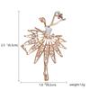 Rinhoo Fashion Ballet Girls Crystal Brooches For Women Cute Rhinestone Gymnastics Ladies Dancer Enamel Pins Figure Badge Jewelry