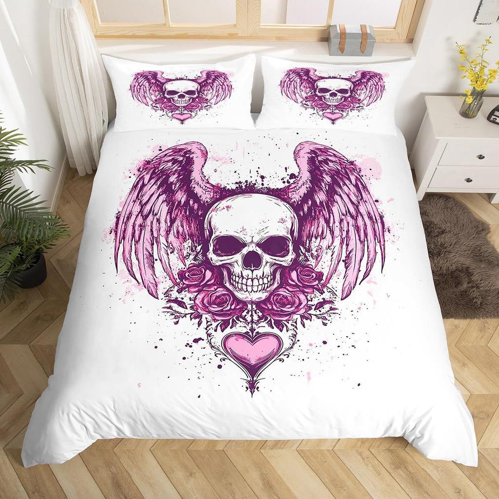 Three-Piece Purple Wing Digital Printing Bedding Home Textile Three-Piece Set