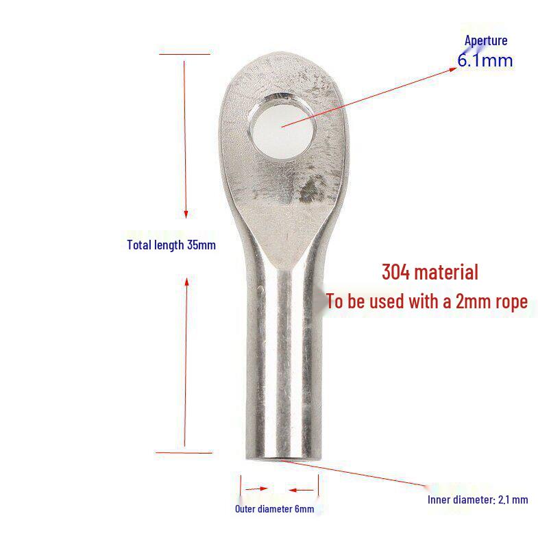 304 Stainless Steel Wire Rope Terminal Connector with Eye Lock