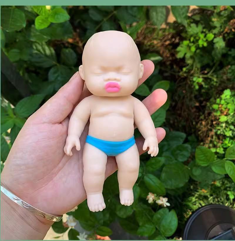 Natasha Little Black Doll Stress Relieving Toy DIY Style Palm Rubber Black White Slow Rebound Release Stress Relieving Gift
