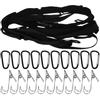 19 Rings Camping Hanging Lanyard Rope with Buckles Adjustable Outdoor Picnic Clothesline