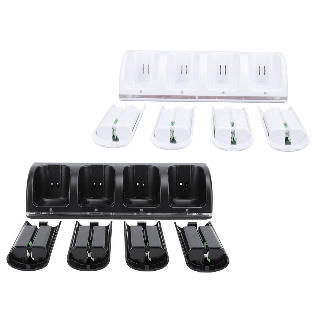 Controller Charger Station for Wii Remotes Controller Charger Dock Station with 4 Pack 2800mAh Recha