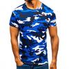 Summer Men's Short Sleeved T-shirt with Digital Printing Camouflage Round Neck Casual Short Sleeved 3D T-shirt