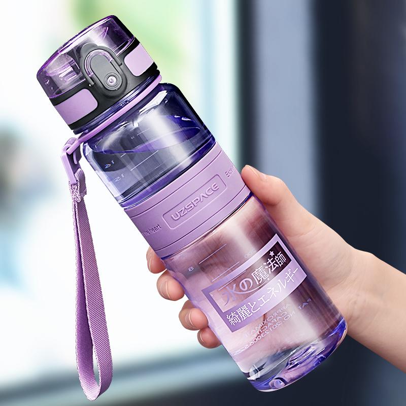 1L 1.5L 2L Fitness Sports Water Bottle Large Capacity Eco-Friendly Plastic Portable Leakproof Shaker Fruit Drink Bottle BPA