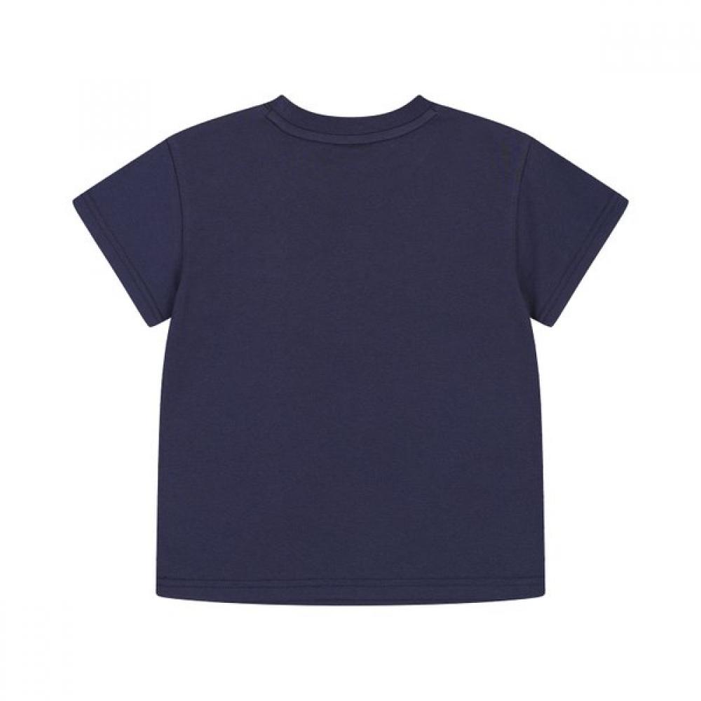 KANGOL KIDS Coolmax Loose Symbol PaTch T shirT Navy Rb 0006