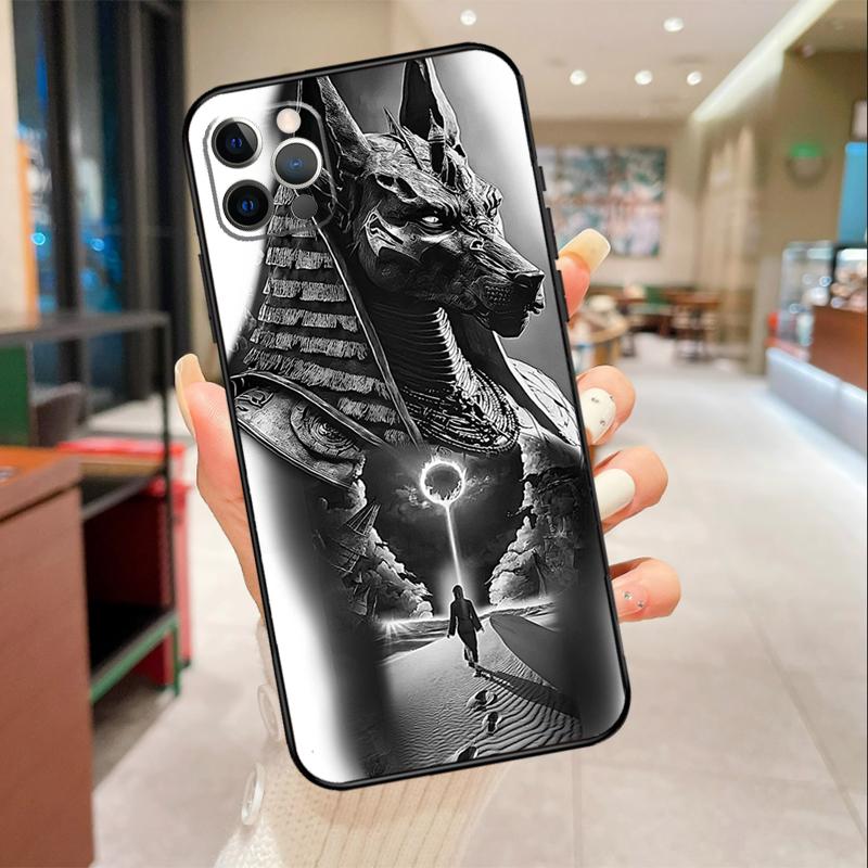 Anubis Ancient Egyptian God Phone Case For iPhone 16 15 14 11 12 13 17 Pro Max mini 15 Plus 16e 17 Air Protective Cover