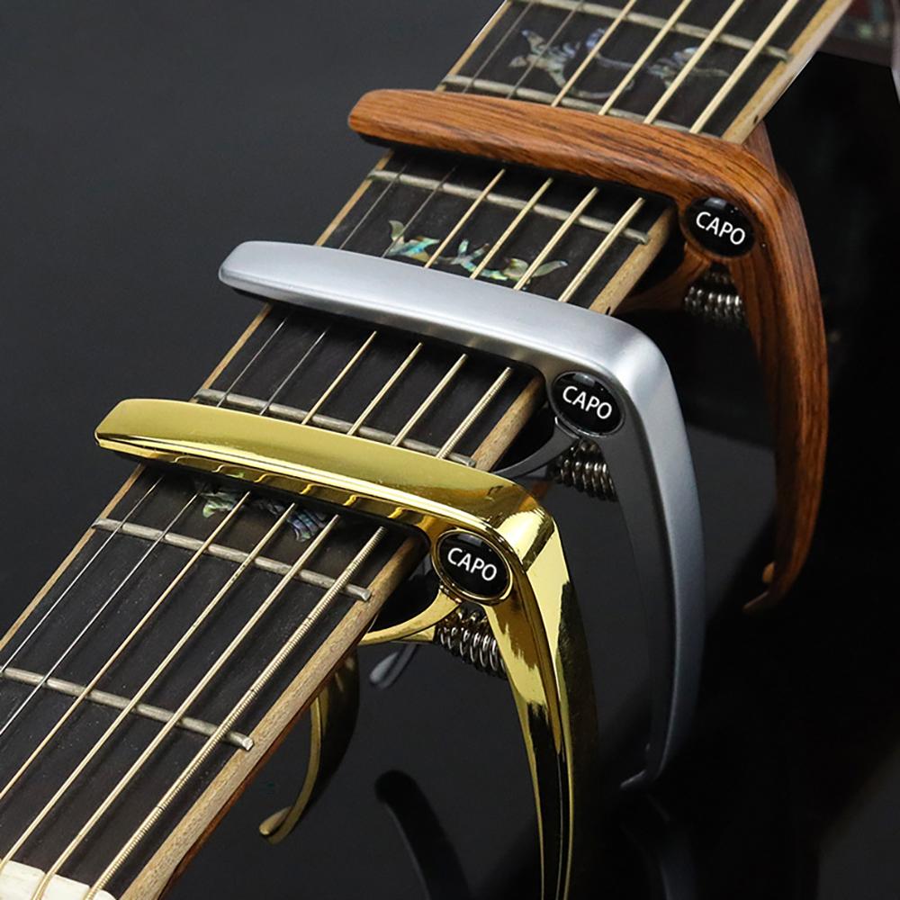 Metal Guitar Capo Guitar Tuner Clamp Zinc Alloy Professional Key Trigger Capo for Acoustic Electric Guitar with Rubber Grip