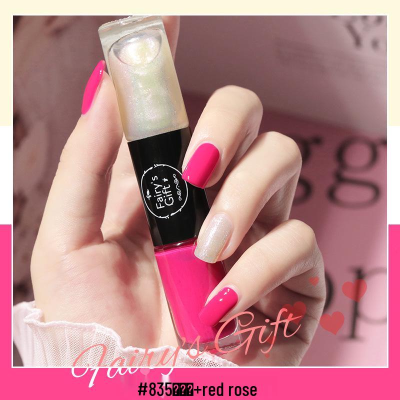 Two-Color Quick-Drying Nail Polish with Large Glitter