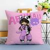 Cartoon Aphmau Decorative Cushion Cover Washable Linen Comfort Soft  for Sofa Bed Cozy Home Room Decor