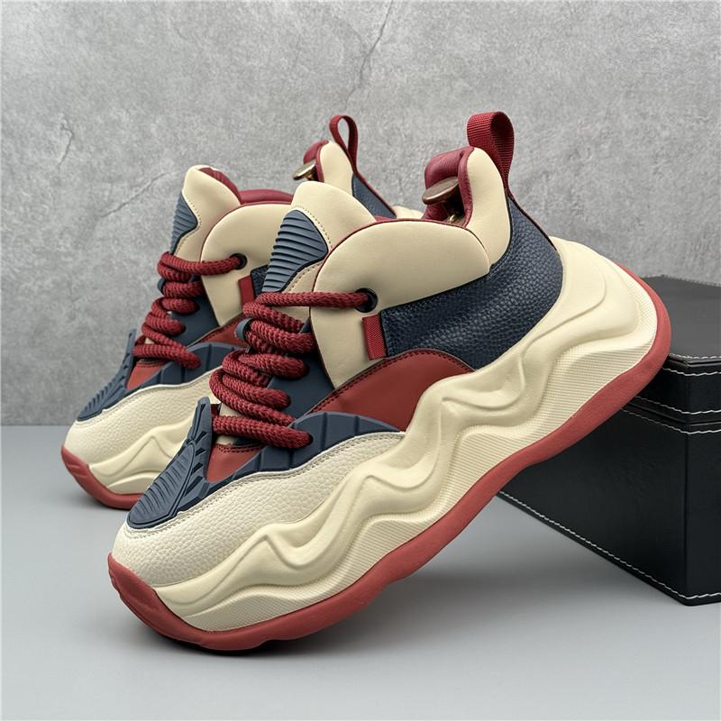 Fashion New Designer Trend Men's Lace Up Mix Colors All Match Platform Shoes Causal Flats Moccasins Male Walking Sneakers  Zapatos Hombr