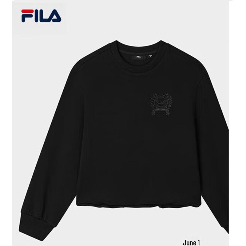 FILA Women s 2025 Spring Loose Fit Pullover Sweatshirt S