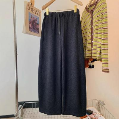 Women's Plus Size Elastic High Waist Wide Leg Harem Pants with Velvet - Autumn & Winter Collection