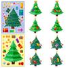 6 Blätter/Set Weihnachtsbaum Geschenk Kuchen Schleife Muster Aufkleber Selbstklebende Anti-verblassen Kinder DIY Weihnachten Puzzle Aufkleber