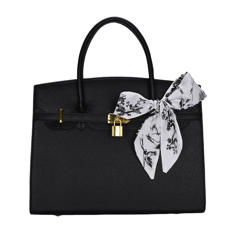 Elegante Colorblock Platinum Umhängetasche - Damenhandtasche mit großem Fassungsvermögen