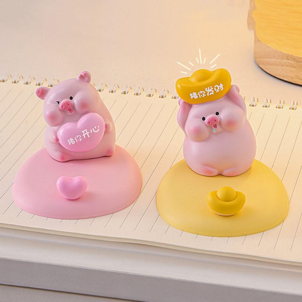 Pig Shaped Cartoon Pig Phone Stand Lovely Cute Pig Phone Rack Desktop Decoration